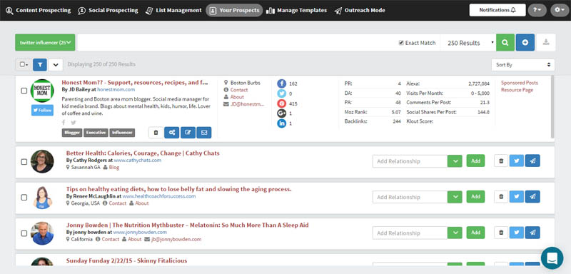 See Additional Data About Twitter Influencers