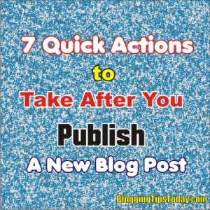 blog post actions