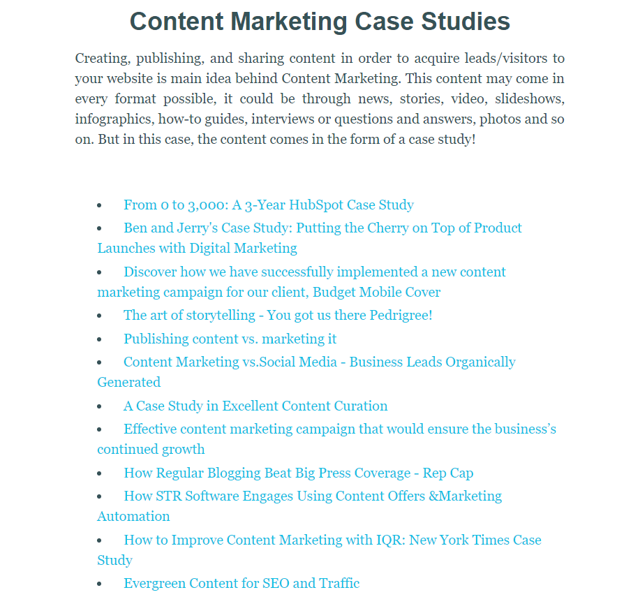 Content marketing link roundup