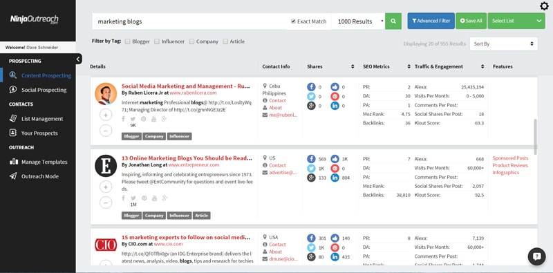 Thousands Of Influencers In Your Niche