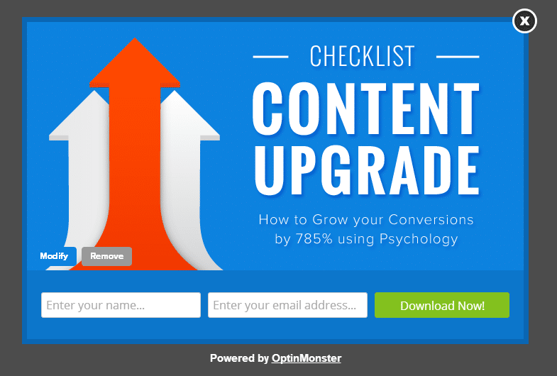 content upgrade checklist