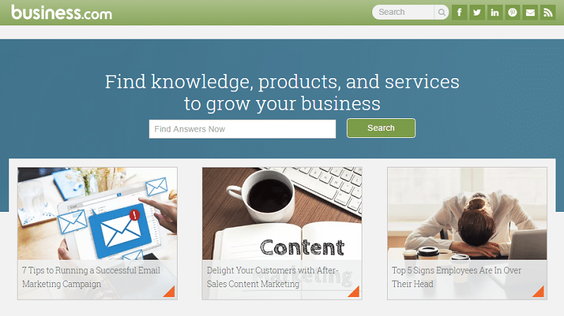 Business.com homepage