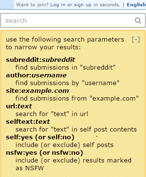 Sub Reddit search bar