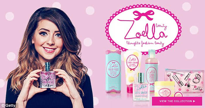 Zoella, a beauty vlogger