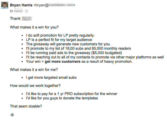 Whats they get email template