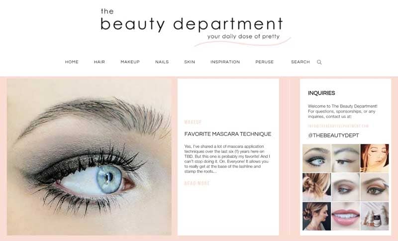 The Beauty Department beauty blog