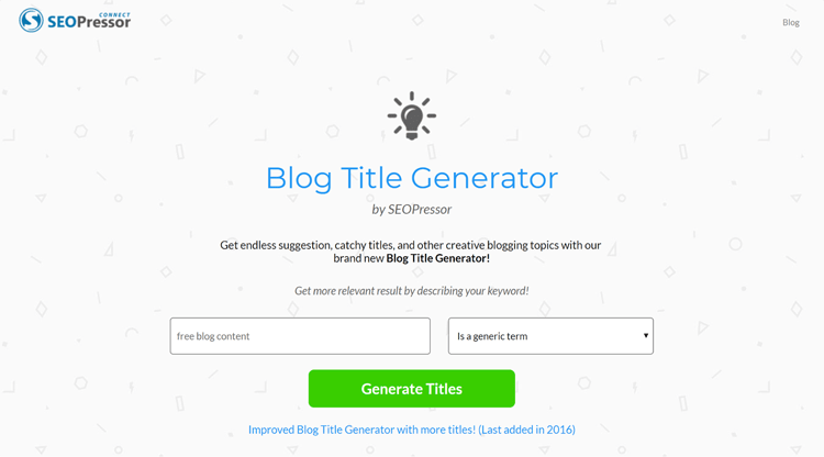 Blog Title Generator