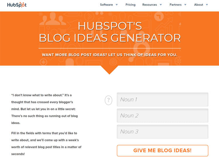 Hubspot Blog Topic Ideas Generator