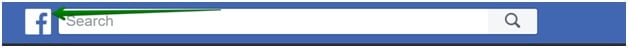 Facebook home page button